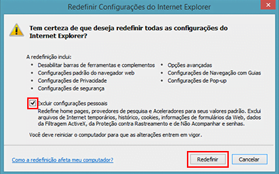 Redefinir Configuracoes Do Internet Explorer
