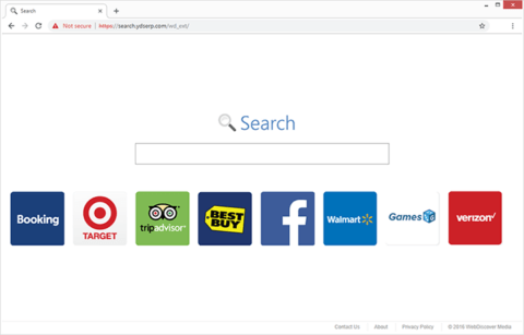 Search.ydserp.com, the rogue search engine propped by WebDiscover Browser virus